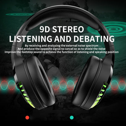 SH33 Bluetooth Wired Dual-mode RGB Headset Mobile Phone Heavy Bass Noise Reduction Gaming Headset, Black, Pink