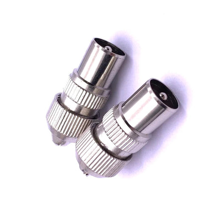 50 PCS Metal Antenna TV Plug Video Radio Frequency Cable Plug RF Male Head