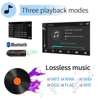 Universal Machine Android Smart Navigation Car Navigation DVD Reversing Video Integrated Machine, 9inch 1+16G Standard, 9inch 2+16G Standard, 9inch 2+32G Standard, 10inch 1+16G Standard, 10inch 2+16G Standard, 9inch 1+16G Standard+4 Lights Camera