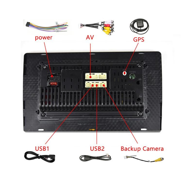 Universal Machine Android Smart Navigation Car Navigation DVD Reversing Video Integrated Machine, 9inch 1+16G Standard, 9inch 2+16G Standard, 9inch 2+32G Standard, 10inch 1+16G Standard, 10inch 2+16G Standard, 9inch 1+16G Standard+4 Lights Camera