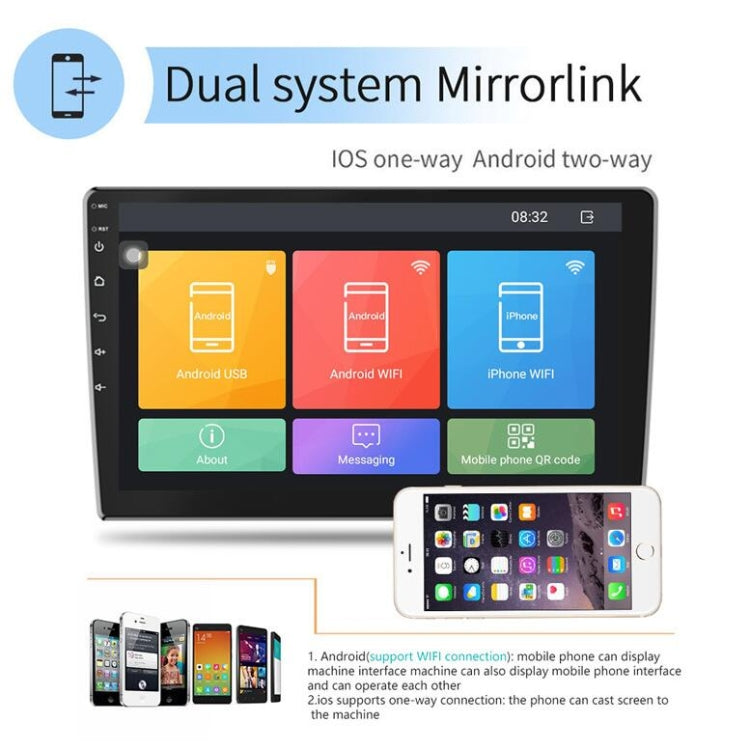 Universal Machine Android Smart Navigation Car Navigation DVD Reversing Video Integrated Machine, 9inch 1+16G Standard, 9inch 2+16G Standard, 9inch 2+32G Standard, 10inch 1+16G Standard, 10inch 2+16G Standard, 9inch 1+16G Standard+4 Lights Camera