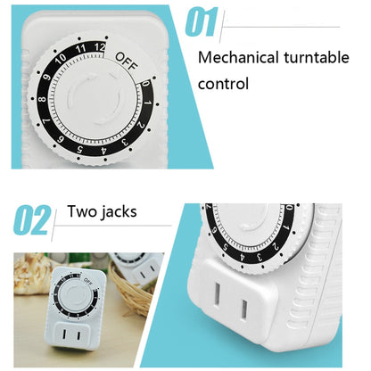 2 PCS ChangXin Electric Vehicle Timer Charger Mechanical Timer Socket Countdown Off Timer Socket, CX-05 220V, CX-05 110V