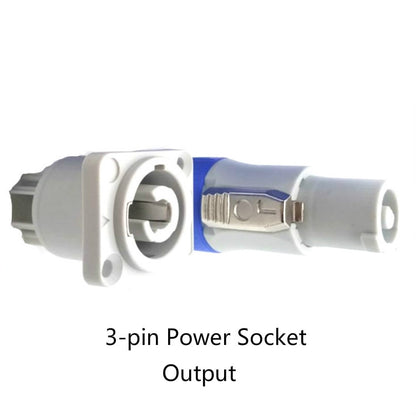 10 PCS Power Amplifier Audio Speaker Three-core Power Plug 3P LED Screen Power Audio Socket