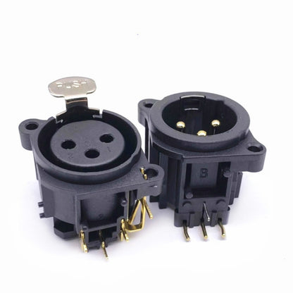 20 PCS Three-core XLR Socket Balanced Audio Card Dragon Socket Male and Female Socket, Male Socket, Female Socket