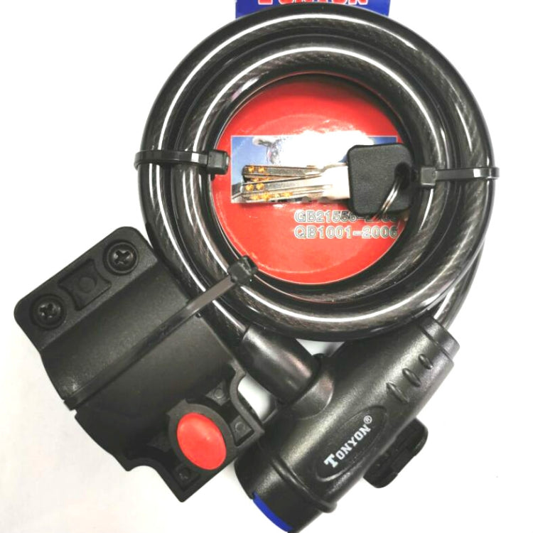 TONYON TY588 Universal Bicycle Lock Mountain Bike Wire Lock Bicycle Ring Type Lock, TONYON TY588