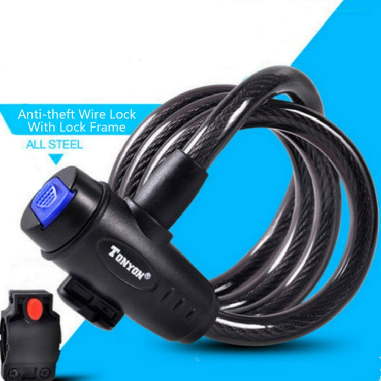 TONYON TY588 Universal Bicycle Lock Mountain Bike Wire Lock Bicycle Ring Type Lock, TONYON TY588