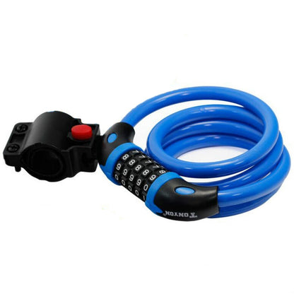 TONYON TY566 Bicycle Lock Five-digit Code Lock Mountain Bike Bar Wire Lock Single Rim Lock, TONYON TY566(Blue), TONYON TY566(Green), TONYON TY566Orange), TONYON TY566(Black)
