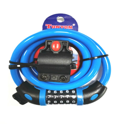TONYON TY566 Bicycle Lock Five-digit Code Lock Mountain Bike Bar Wire Lock Single Rim Lock, TONYON TY566(Blue), TONYON TY566(Green), TONYON TY566Orange), TONYON TY566(Black)