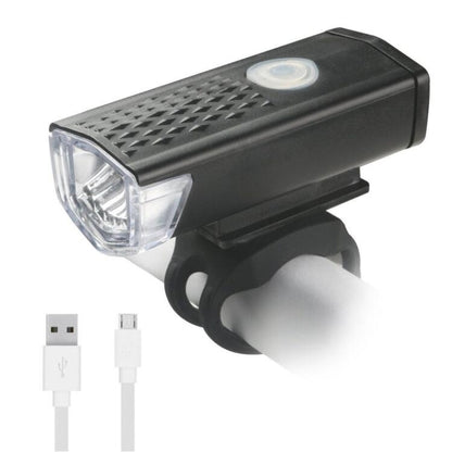 Bicycle USB Charging Headlight Lighting Cycling Equipment, 2255 Light (White), 2255 Light+Ruby Taillight (White), 2255 Light+928 Red Taillight (White), 2255 Light+928 Red Taillight (Black)