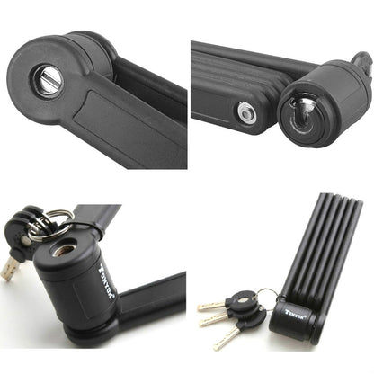 Tonyon Universal Anti-hydraulic Scissors Bicycle Lock Four-section Folding Mountain Bike Lock, Tonyon Folding Mountain Bike Lock(Black)
