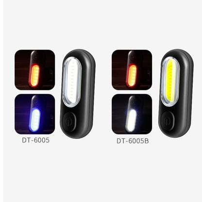 GOOFY DT-6005 Bike Light USB Rechargeable Tail Light Mountain Bike Night Warning LED Light, 6005 Red Blue Light, 6005B Red White Light