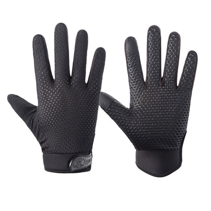 HSLEJP Outdoor Sports Breathable Touch Screen Antiskid Cycling Full Finger Gloves, M, L