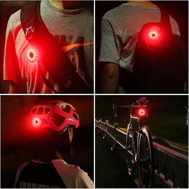 Bicycle Smart Sensor Brake Light USB Tail Light Warning Light, Black, Red, Blue, Titanium, Silver