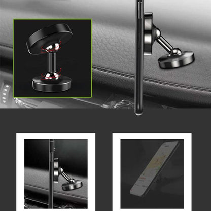 Car Phone Holder Alloy Magnetic Universal Dual Ball Rotating Car Phone Holder,, Matte Black, Frosted Silver, Matte Red, Luminous Black, Luminous Silver, Luminous Red, Golden (Single Ball), Black (Single Ball), Silver (Single Ball)