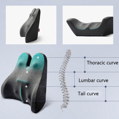 Car Seat Lumbar Support Cushion Memory Foam Office Lumbar Cushion, Bandage