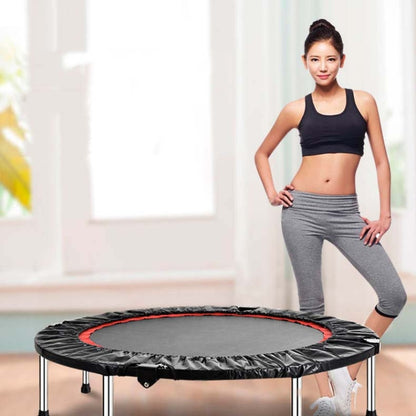 40 inch Trampoline Gym Home Children Indoor Bounce Bed with Handrails, 40 inch with Handrails