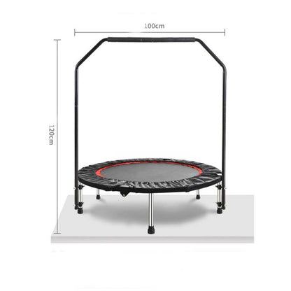 40 inch Trampoline Gym Home Children Indoor Bounce Bed with Handrails, 40 inch with Handrails