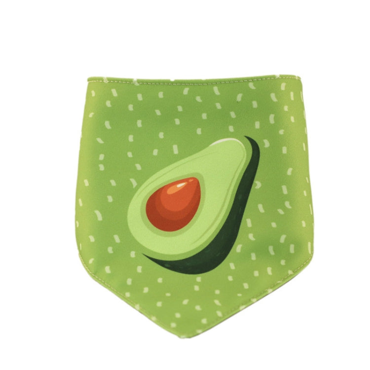 Refreshing Avocado Pet Scarf Three-layer Thickened Waterproof Saliva Towel, XS, S, M, L, XL, XXL