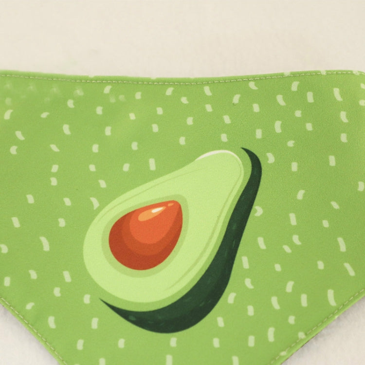 Refreshing Avocado Pet Scarf Three-layer Thickened Waterproof Saliva Towel, XS, S, M, L, XL, XXL