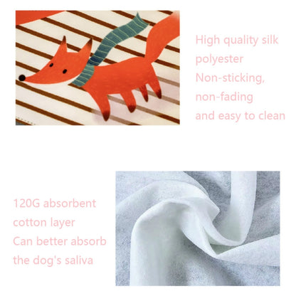 Refreshing Avocado Pet Scarf Three-layer Thickened Waterproof Saliva Towel, XS, S, M, L, XL, XXL