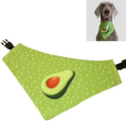 Refreshing Avocado Pet Scarf Three-layer Thickened Waterproof Saliva Towel, XS, S, M, L, XL, XXL