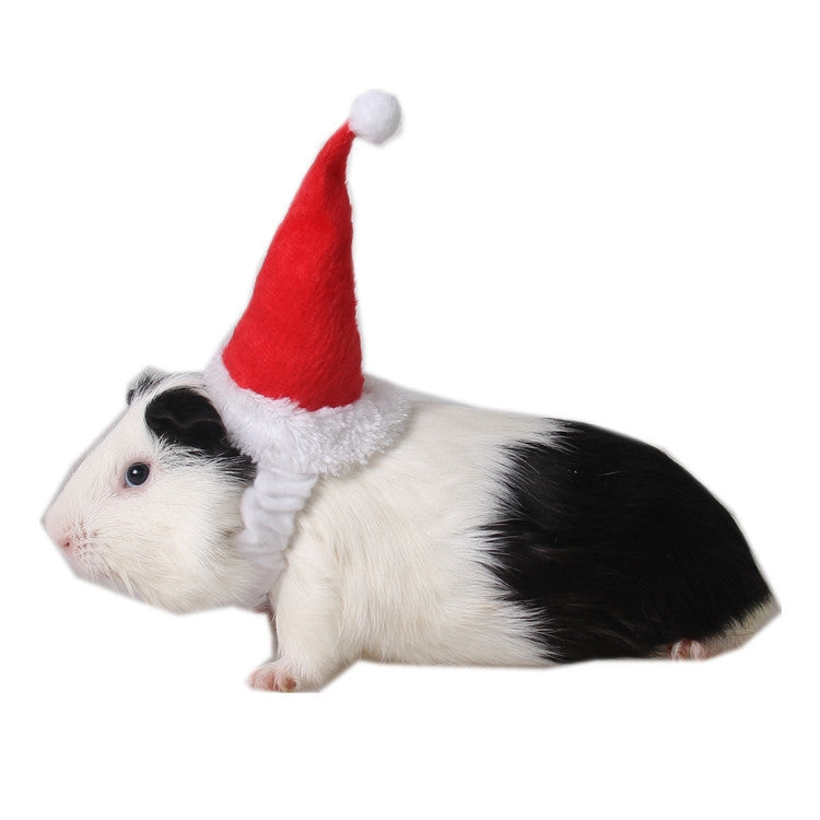 Pet Christmas Hat Flannel Strap Cap, Flannel Strap