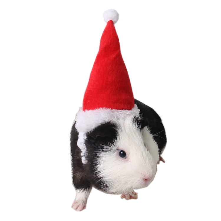Pet Christmas Hat Flannel Strap Cap, Flannel Strap