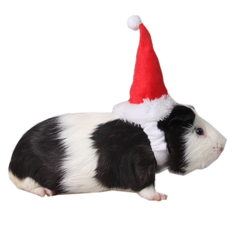 Pet Christmas Hat Flannel Strap Cap, Flannel Strap