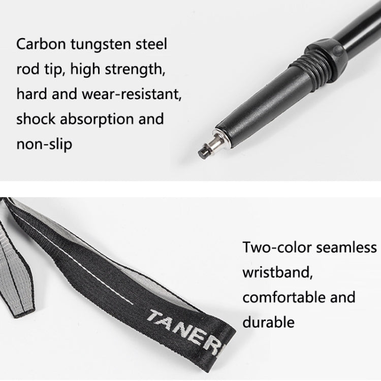 TANERDD TR-D0001 Trekking Poles Aluminum Alloy Folding Outdoor Handrails Trekking Walking Sticks, TR-D0001 Short (Red), TR-D0001 Short (Blue), TR-D0001 Short (Sky Blue), TR-D0001 Short (Purple), TR-D0001 Short (Black), TR-D0001 Short (Green)