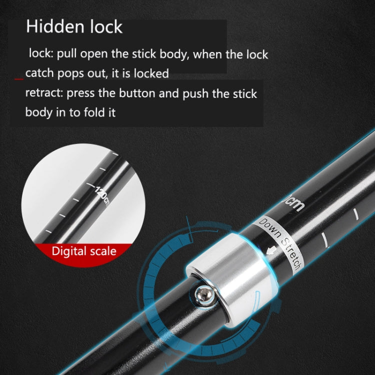 TANERDD TR-D0001 Trekking Poles Aluminum Alloy Folding Outdoor Handrails Trekking Walking Sticks, TR-D0001 Short (Red), TR-D0001 Short (Blue), TR-D0001 Short (Sky Blue), TR-D0001 Short (Purple), TR-D0001 Short (Black), TR-D0001 Short (Green)