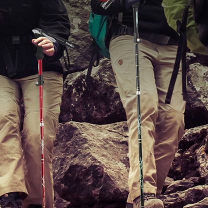 TANERDD TR-D0001 Trekking Poles Aluminum Alloy Folding Outdoor Handrails Trekking Walking Sticks, TR-D0001 Short (Red), TR-D0001 Short (Blue), TR-D0001 Short (Sky Blue), TR-D0001 Short (Purple), TR-D0001 Short (Black), TR-D0001 Short (Green)