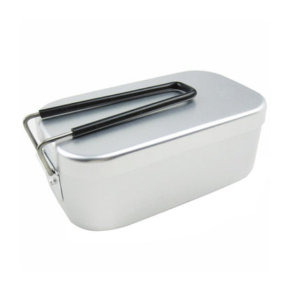 Outdoor Travel Camping Camping Lunch Box Portable Foldable Aluminum Lunch Box Retro Lunch Box Small, Small Regular Lunch Box, Lunch Box And Steaming Rack