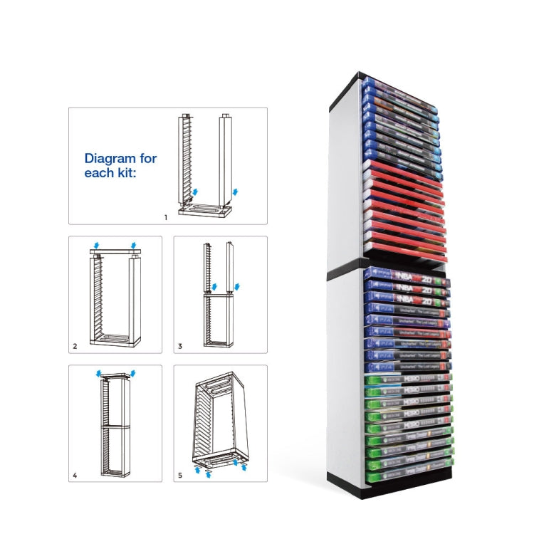 Console Game Cd Storage Rack Can Accommodate 36 Double-Layer Disc Racks For PS5, TP5-0519
