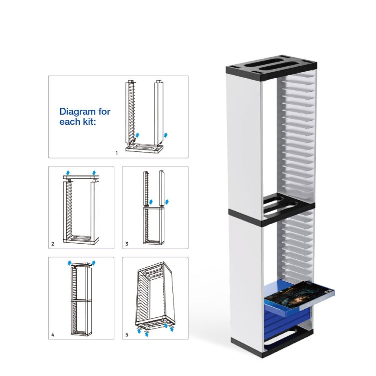Console Game Cd Storage Rack Can Accommodate 36 Double-Layer Disc Racks For PS5, TP5-0519
