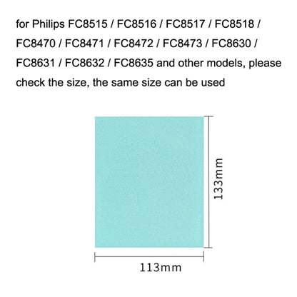 Vacuum Cleaner Accessories For Philips FC8471 / FC8630 / FC9322, 10PCS Air Filter Cotton, 10PCS Filter Cotton