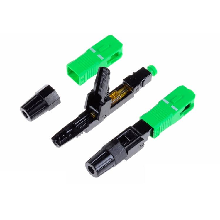 10 PCS FTTH SC APC Single-Mode Fiber Optic Quick Connector