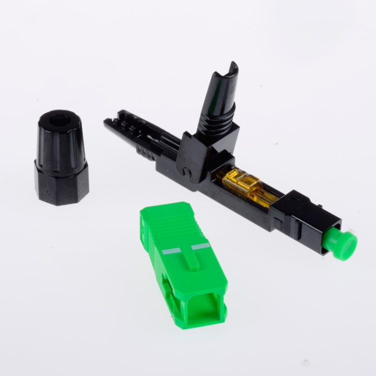 10 PCS FTTH SC APC Single-Mode Fiber Optic Quick Connector