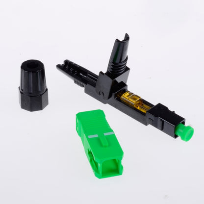 10 PCS FTTH SC APC Single-Mode Fiber Optic Quick Connector