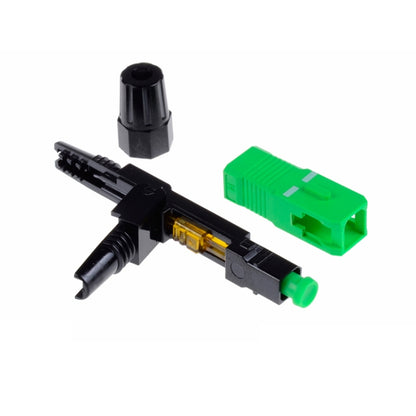 10 PCS FTTH SC APC Single-Mode Fiber Optic Quick Connector