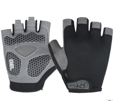 Cycling Shock Absorbing Anti-Slip Gloves Fitness Weight Lifting Training Half-finger Gloves, M, L, XL