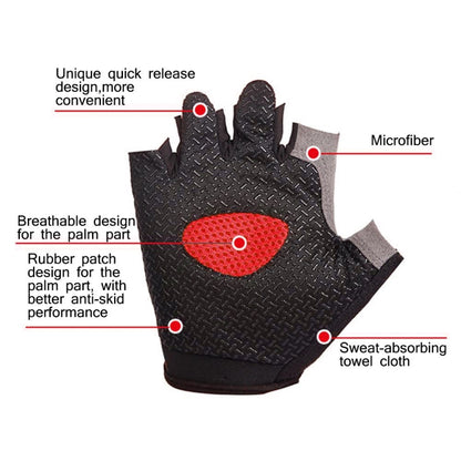Summer Men Women Fitness Gloves Gym Weight Lifting Cycling Yoga Training Thin Breathable Antiskid Half Finger Gloves, S, L, XL, M
