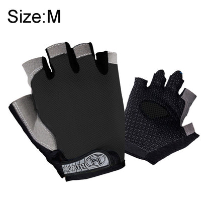 Summer Men Women Fitness Gloves Gym Weight Lifting Cycling Yoga Training Thin Breathable Antiskid Half Finger Gloves, L, S, XL, M