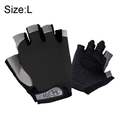 Summer Men Women Fitness Gloves Gym Weight Lifting Cycling Yoga Training Thin Breathable Antiskid Half Finger Gloves, L, S, XL, M