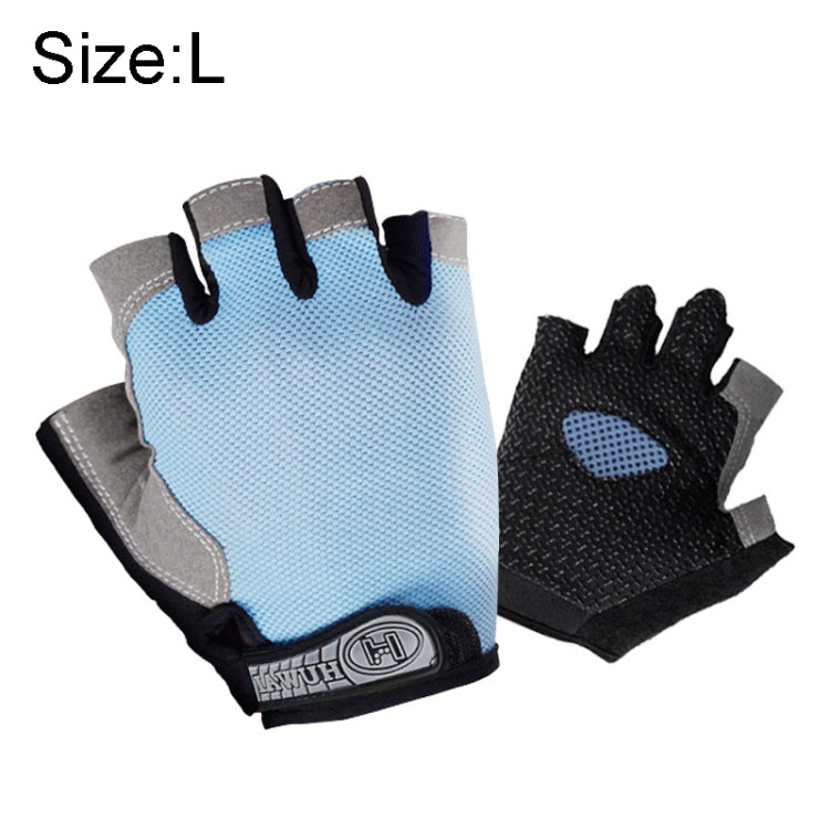 Summer Men Women Fitness Gloves Gym Weight Lifting Cycling Yoga Training Thin Breathable Antiskid Half Finger Gloves, L, S, XL, M