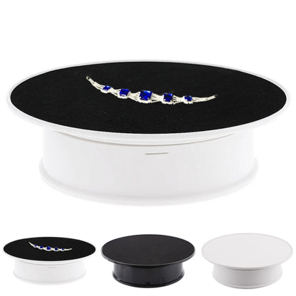20cm 360 Degree Electric Rotating Turntable Display Stand for Photography Max Load 1.5kg video shooting props Turntable, 20cm/Powered by Battery(W), 20cm/Powered by Battery(W+B), 20cm/Powered by Battery(B)