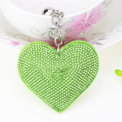 Heart Keychain Leather Tassel Gold Key Holder Metal Crystal Key Chain Keyring Charm Bag Auto Pendant Gift, purple, green, dark blue, lake blue, silver white, watermelon red, light blue, orange, black white, magenta, black gray, yellow, light red, red