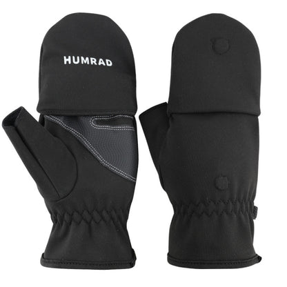HUMRAO Winter Half-Finger Flip Cover Warm Gloves For Outdoor Sports Skiing And Cycling, L