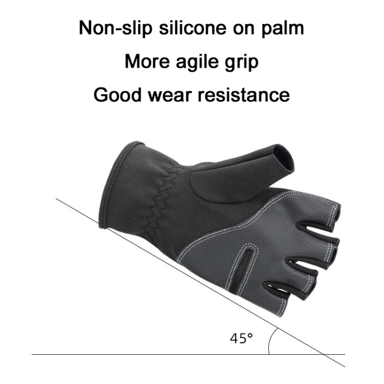 HUMRAO Winter Half-Finger Flip Cover Warm Gloves For Outdoor Sports Skiing And Cycling, L