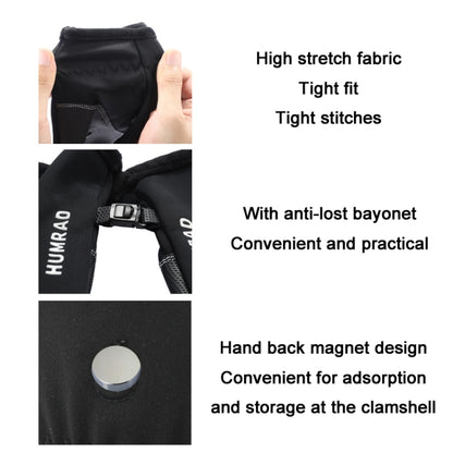 HUMRAO Winter Half-Finger Flip Cover Warm Gloves For Outdoor Sports Skiing And Cycling, L