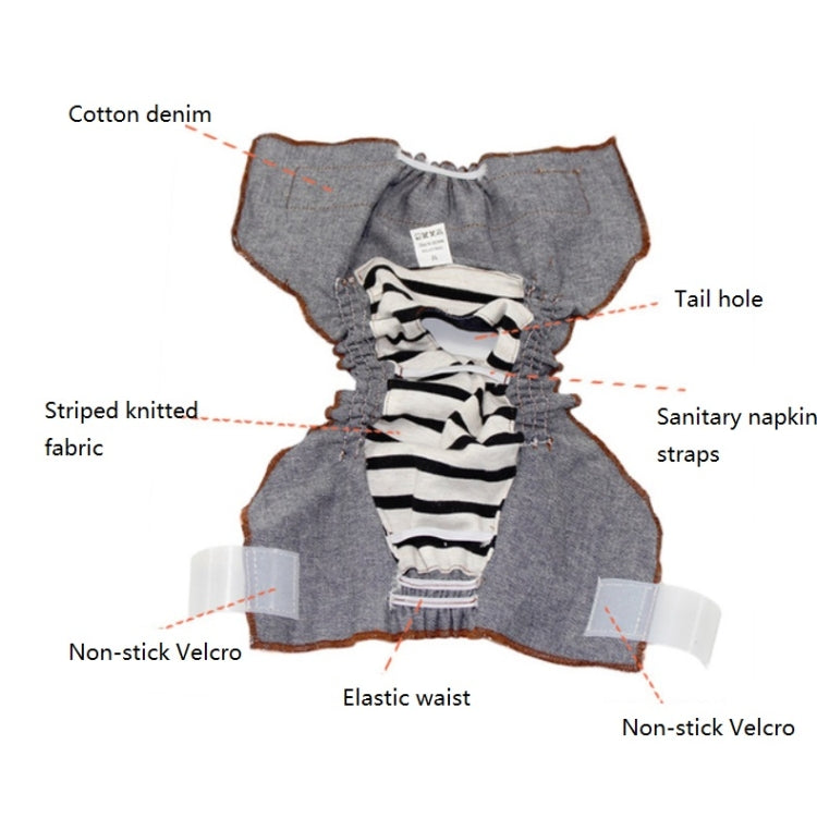 Anti-sorrow Female Dog Physiological Pants Urine-proof And Wet Pet Leak-proof Underwear, S, M, L, XL
